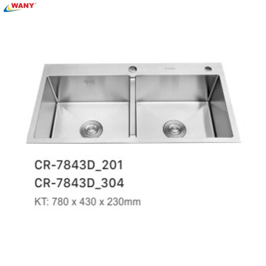 CHẬU RỬA CHÉN INOX WANY 1