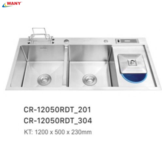 CHẬU RỬA CHÉN INOX WANY 12