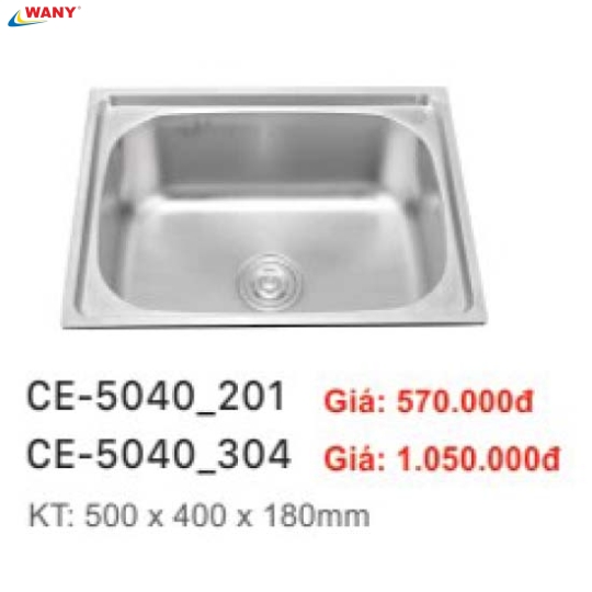 CHẬU RỬA CHÉN INOX WANY 18
