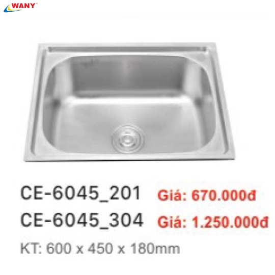 CHẬU RỬA CHÉN INOX WANY 19
