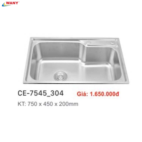 CHẬU RỬA CHÉN INOX WANY 20