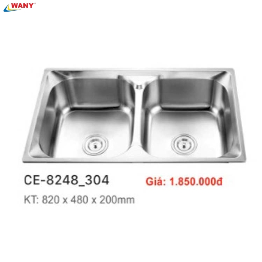 CHẬU RỬA CHÉN INOX WANY 25