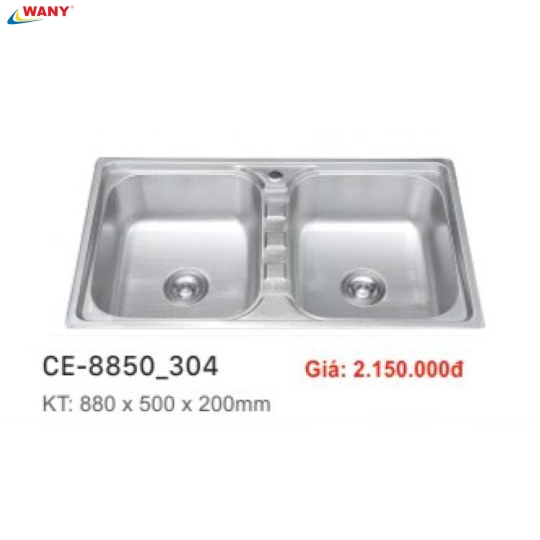 CHẬU RỬA CHÉN INOX WANY 26