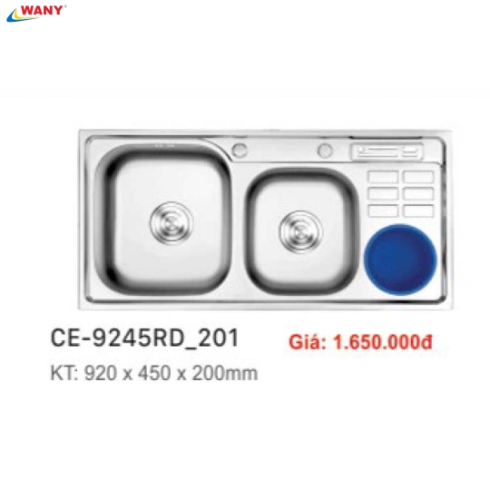CHẬU RỬA CHÉN INOX WANY 28