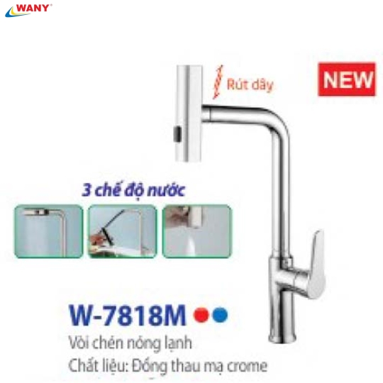 VÒI CHÉN NÓNG LẠNH WANY 7818M