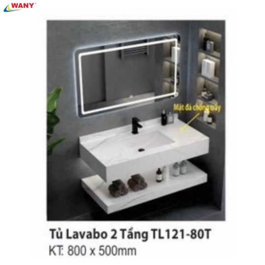 TỦ LAVABO 2 TẦNG TL121-80T